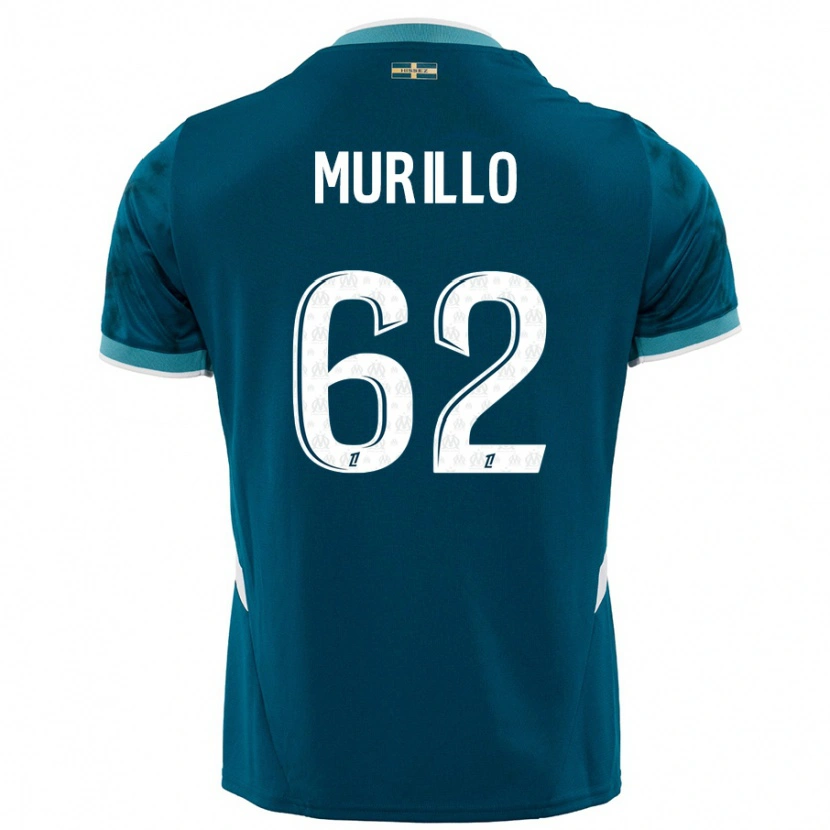 Danxen Kinder Amir Murillo #62 Türkisblau Auswärtstrikot Trikot 2024/25 T-Shirt