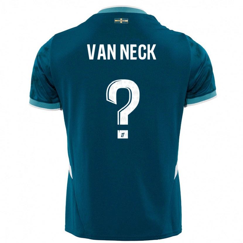 Danxen Kinder Jelle Van Neck #0 Türkisblau Auswärtstrikot Trikot 2024/25 T-Shirt