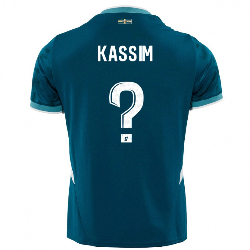 Danxen Kinder Kassim Abdallah #0 Türkisblau Auswärtstrikot Trikot 2024/25 T-Shirt