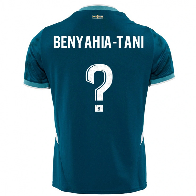 Danxen Kinder Aylan Benyahia-Tani #0 Türkisblau Auswärtstrikot Trikot 2024/25 T-Shirt