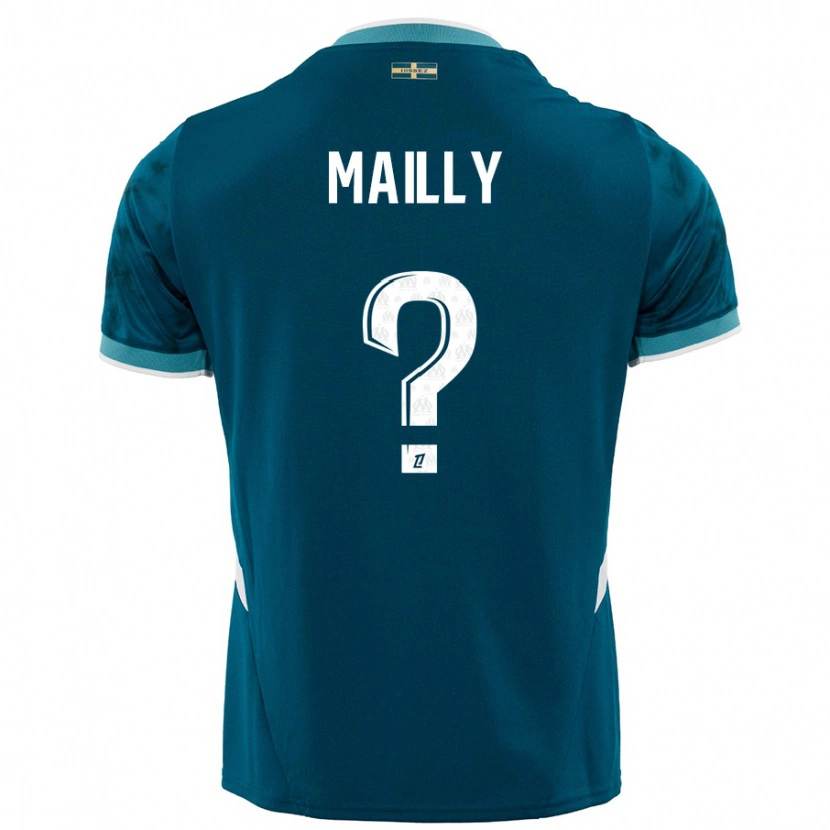 Danxen Kinder Evan Mailly #0 Türkisblau Auswärtstrikot Trikot 2024/25 T-Shirt