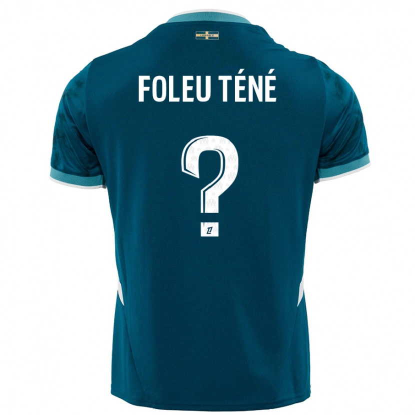 Danxen Kinder Krys Foleu Téné #0 Türkisblau Auswärtstrikot Trikot 2024/25 T-Shirt