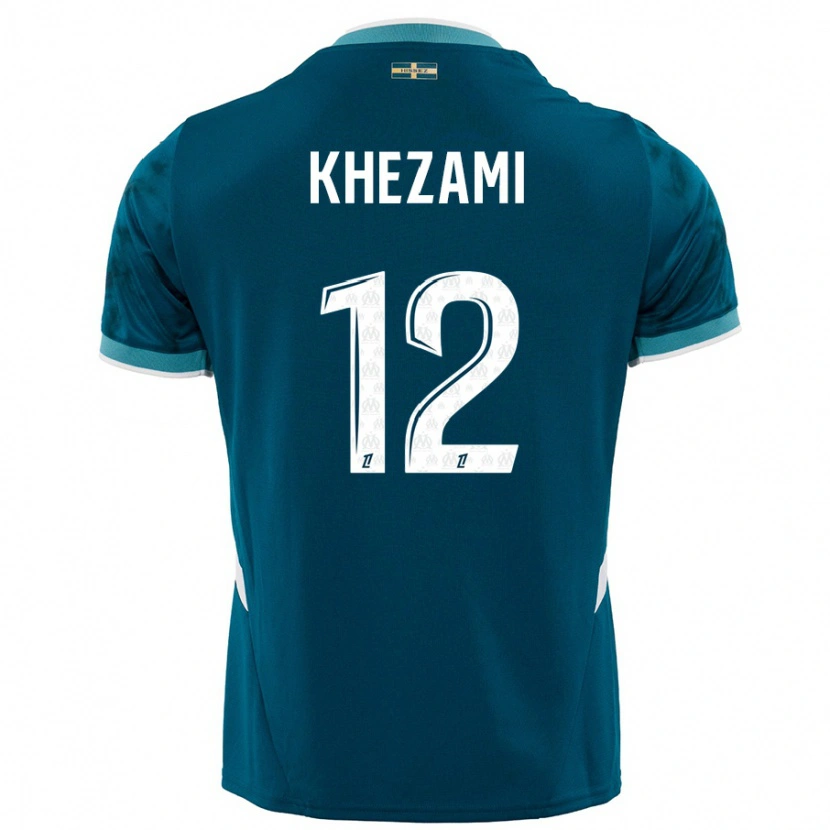 Danxen Kinder Roselène Khezami #12 Türkisblau Auswärtstrikot Trikot 2024/25 T-Shirt