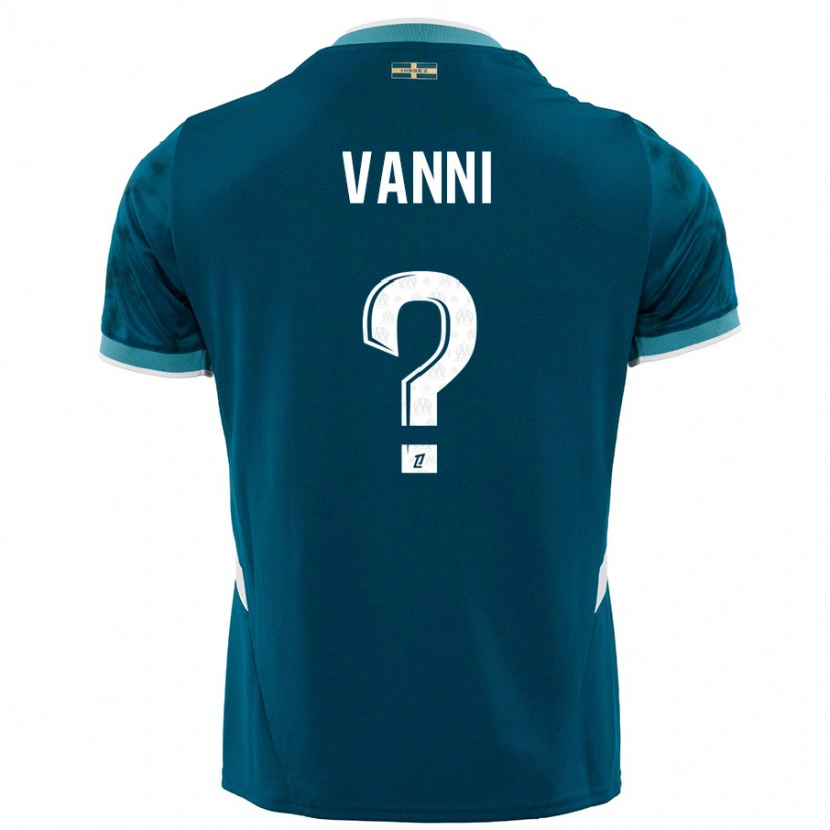 Danxen Kinder Fabio Vanni #0 Türkisblau Auswärtstrikot Trikot 2024/25 T-Shirt