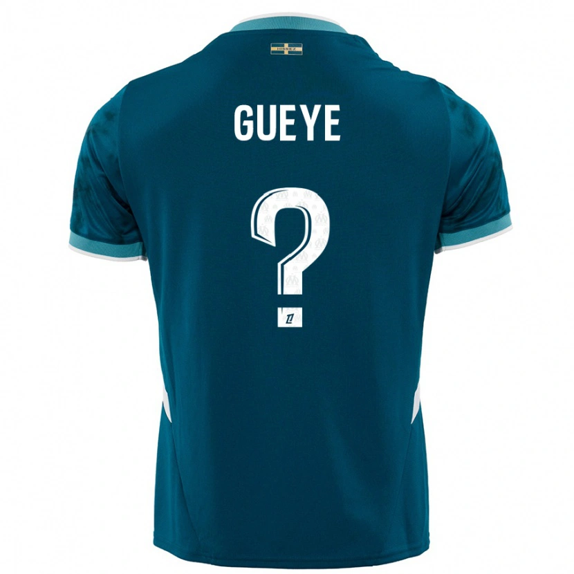 Danxen Kinder Daouda Gueye #0 Türkisblau Auswärtstrikot Trikot 2024/25 T-Shirt