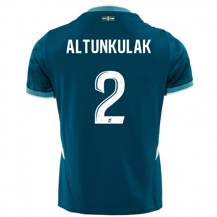Danxen Kinder Selen Altunkulak #2 Türkisblau Auswärtstrikot Trikot 2024/25 T-Shirt