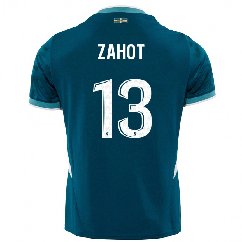 Danxen Kinder Sarah Zahot #13 Türkisblau Auswärtstrikot Trikot 2024/25 T-Shirt