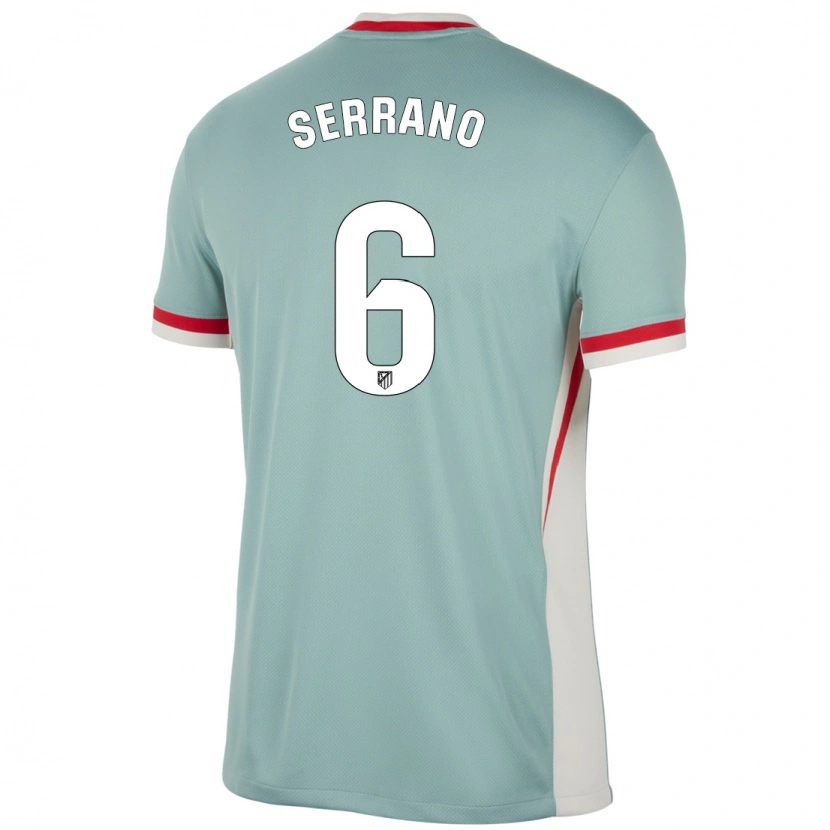 Danxen Kinder Javi Serrano #6 Hellbeige Blau Auswärtstrikot Trikot 2024/25 T-Shirt