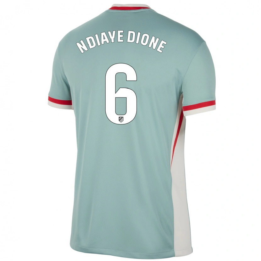 Danxen Kinder Assane Ndiaye Dione #6 Hellbeige Blau Auswärtstrikot Trikot 2024/25 T-Shirt
