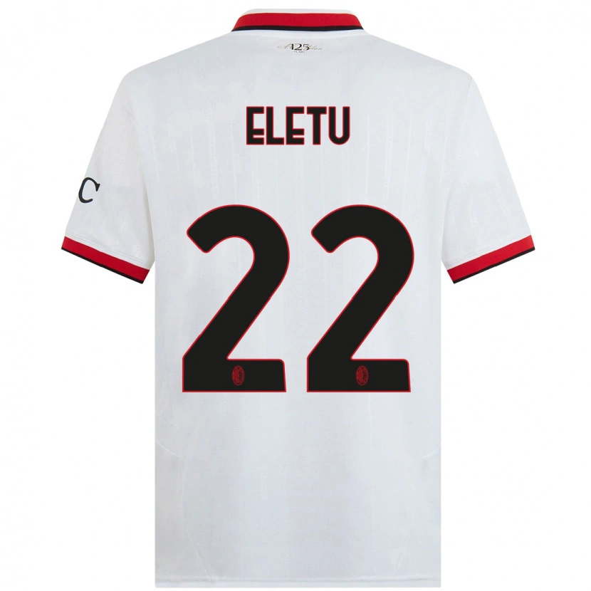 Danxen Kinder Victor Eletu #22 Weiß Schwarz Rot Auswärtstrikot Trikot 2024/25 T-Shirt
