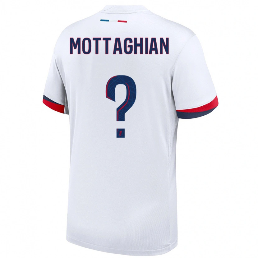 Danxen Kinder Keyvan Mottaghian #0 Weiß Blau Rot Auswärtstrikot Trikot 2024/25 T-Shirt