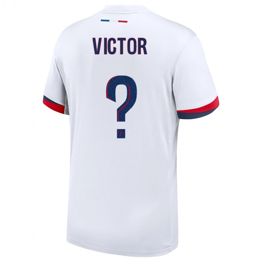 Danxen Kinder Ayrton Victor #0 Weiß Blau Rot Auswärtstrikot Trikot 2024/25 T-Shirt