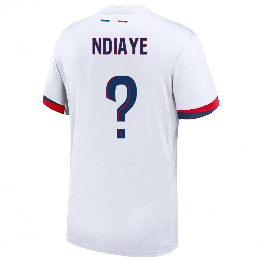 Danxen Kinder Moctar Ndiaye #0 Weiß Blau Rot Auswärtstrikot Trikot 2024/25 T-Shirt