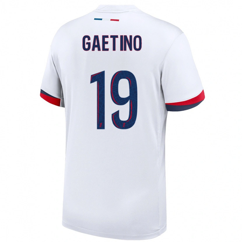 Danxen Kinder Eva Gaetino #19 Weiß Blau Rot Auswärtstrikot Trikot 2024/25 T-Shirt