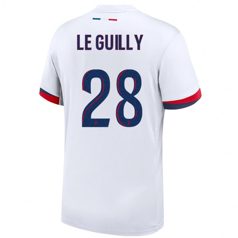 Danxen Kinder Jade Le Guilly #28 Weiß Blau Rot Auswärtstrikot Trikot 2024/25 T-Shirt