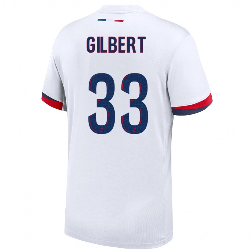 Danxen Kinder Tara Elimbi Gilbert #33 Weiß Blau Rot Auswärtstrikot Trikot 2024/25 T-Shirt