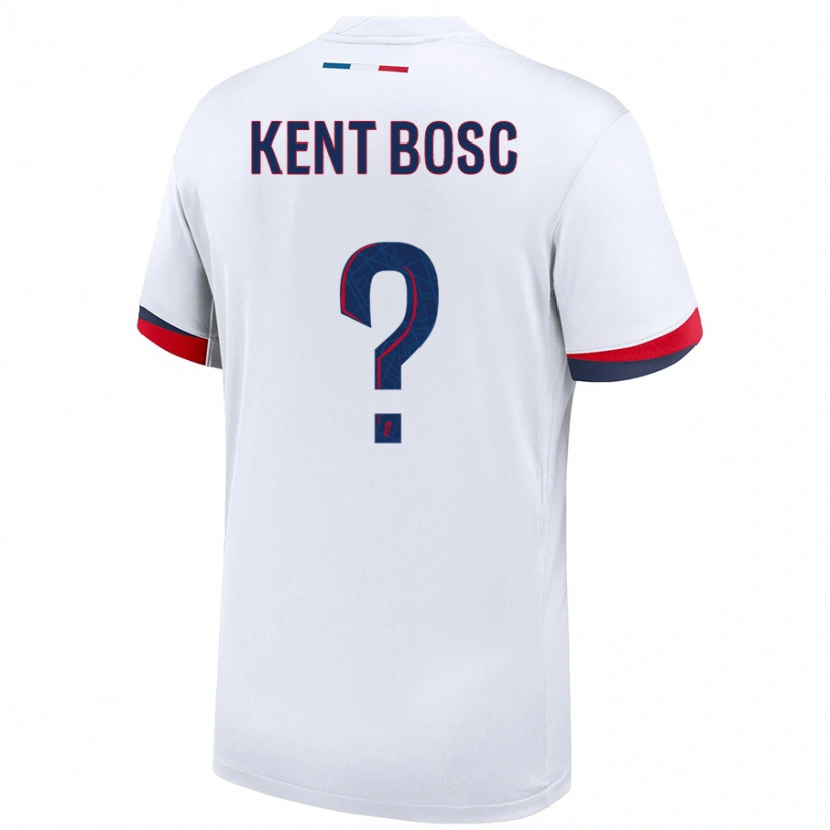 Danxen Kinder Lou Kent Bosc #0 Weiß Blau Rot Auswärtstrikot Trikot 2024/25 T-Shirt