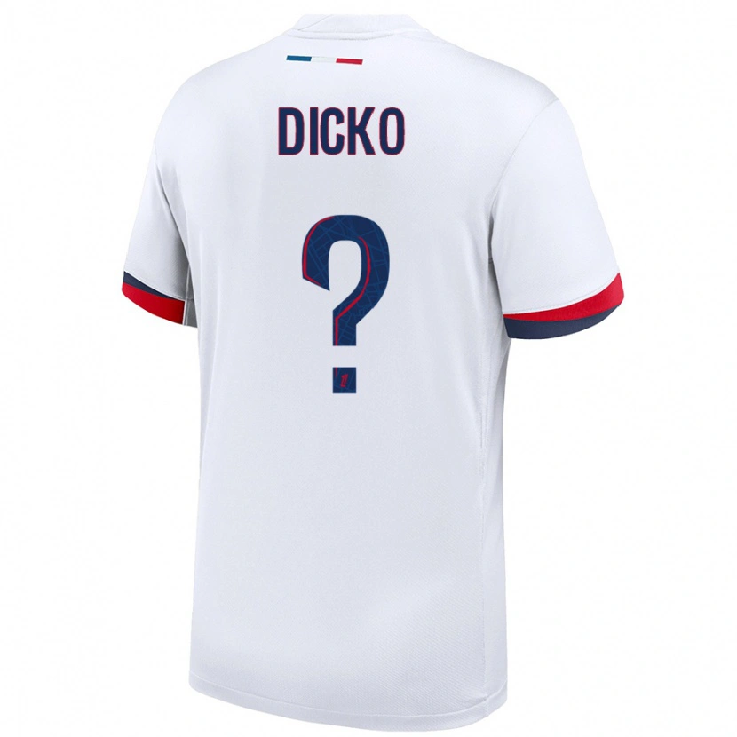 Danxen Kinder Aminata Dicko #0 Weiß Blau Rot Auswärtstrikot Trikot 2024/25 T-Shirt