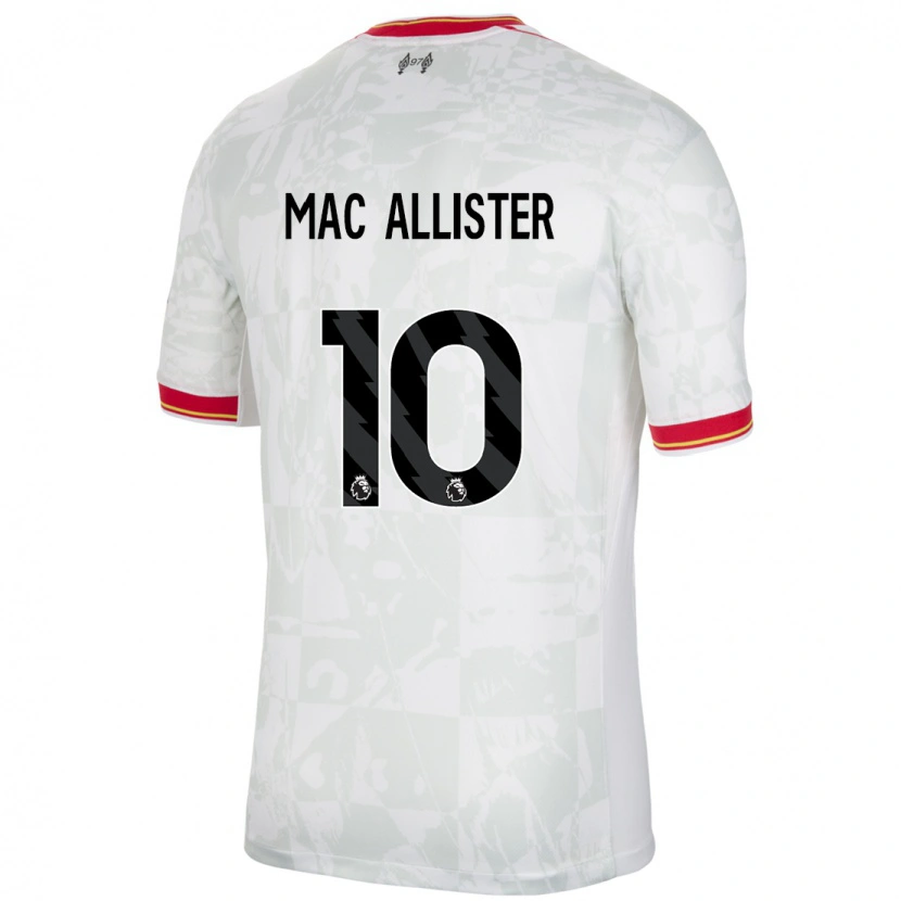 Danxen Kinder Alexis Mac Allister #10 Weiß Rot Schwarz Ausweichtrikot Trikot 2024/25 T-Shirt
