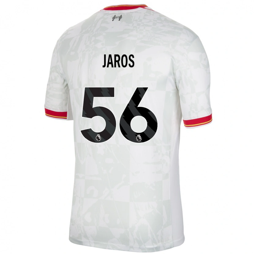 Danxen Kinder Vitezslav Jaros #56 Weiß Rot Schwarz Ausweichtrikot Trikot 2024/25 T-Shirt