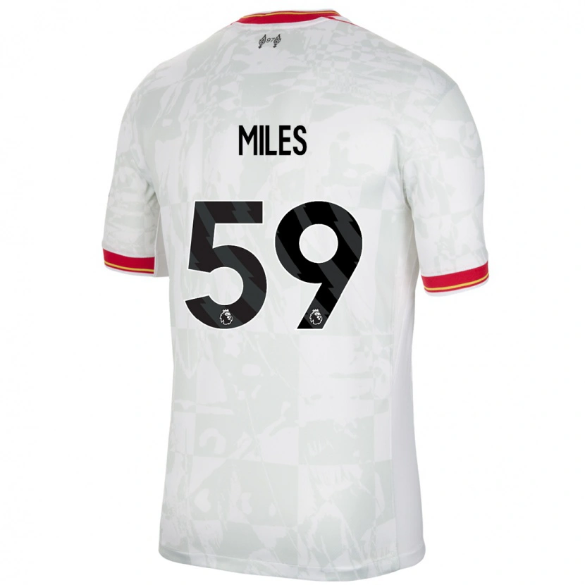 Danxen Kinder Terence Miles #59 Weiß Rot Schwarz Ausweichtrikot Trikot 2024/25 T-Shirt