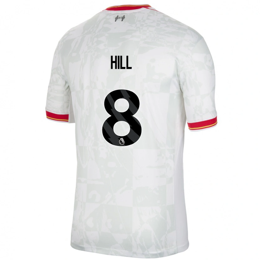 Danxen Kinder Tom Hill #8 Weiß Rot Schwarz Ausweichtrikot Trikot 2024/25 T-Shirt