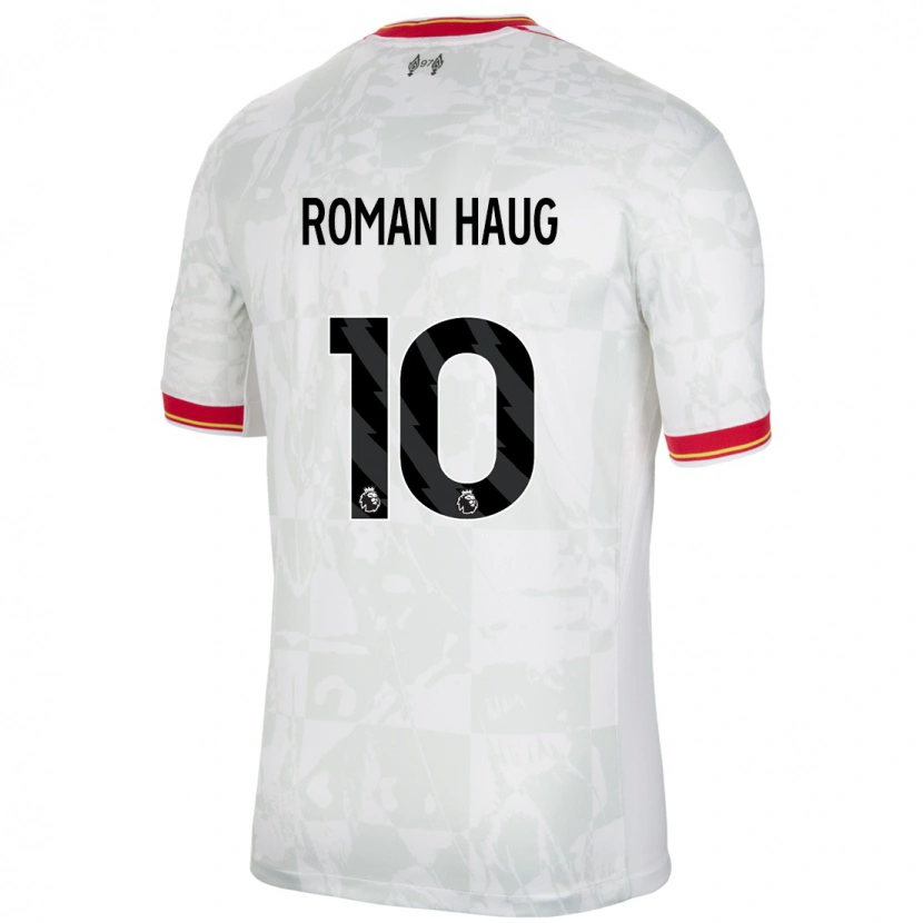 Danxen Kinder Sophie Román Haug #10 Weiß Rot Schwarz Ausweichtrikot Trikot 2024/25 T-Shirt