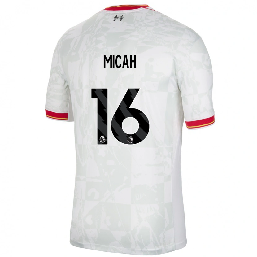 Danxen Kinder Teagan Micah #16 Weiß Rot Schwarz Ausweichtrikot Trikot 2024/25 T-Shirt