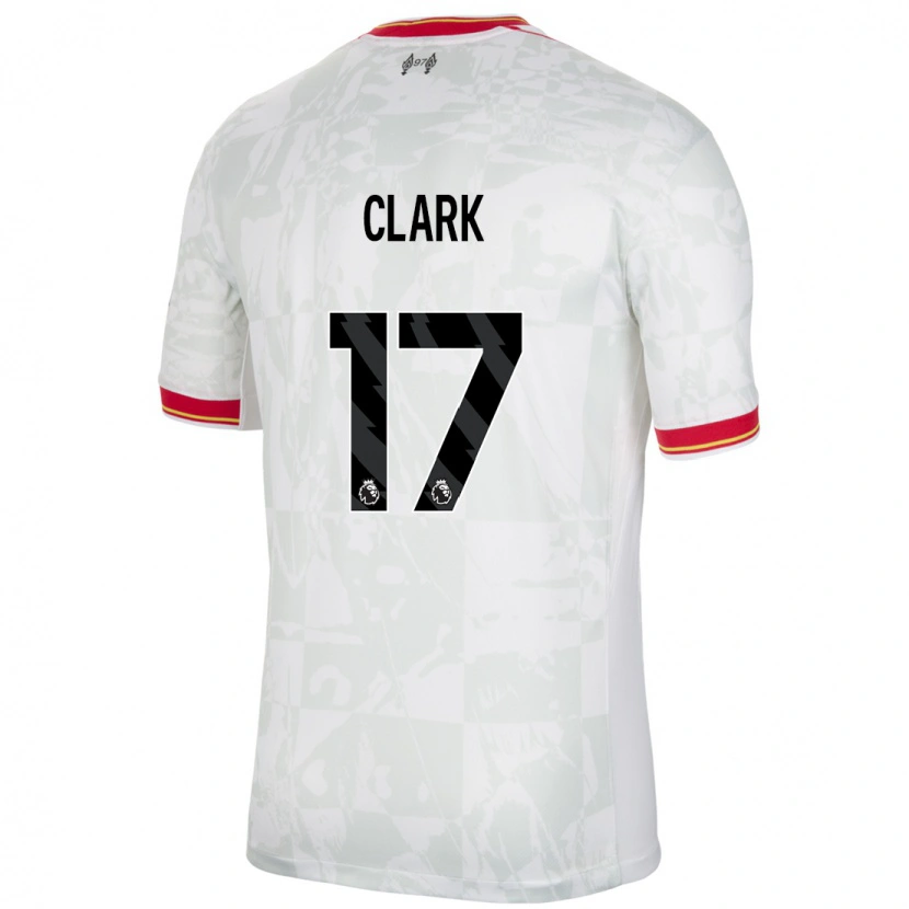 Danxen Kinder Jenna Clark #17 Weiß Rot Schwarz Ausweichtrikot Trikot 2024/25 T-Shirt