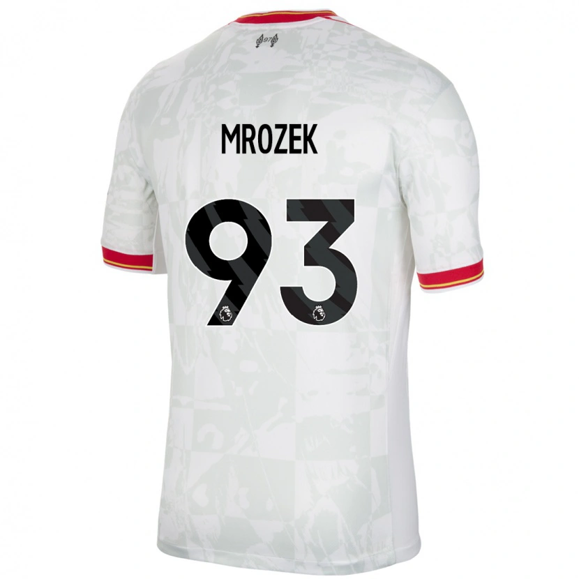Danxen Kinder Fabian Mrozek #93 Weiß Rot Schwarz Ausweichtrikot Trikot 2024/25 T-Shirt