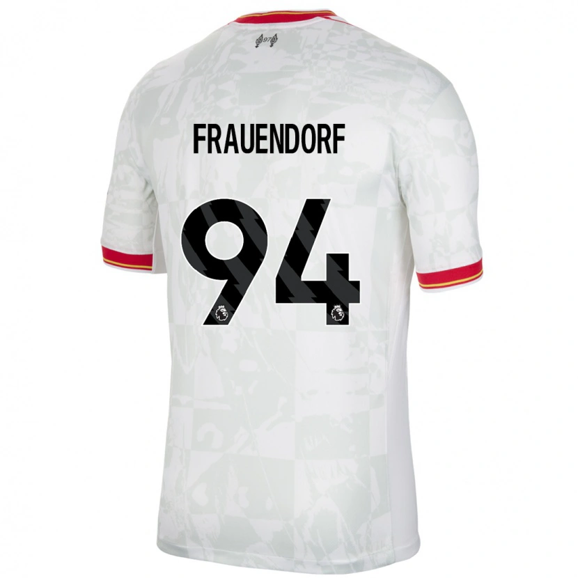 Danxen Kinder Melkamu Frauendorf #94 Weiß Rot Schwarz Ausweichtrikot Trikot 2024/25 T-Shirt