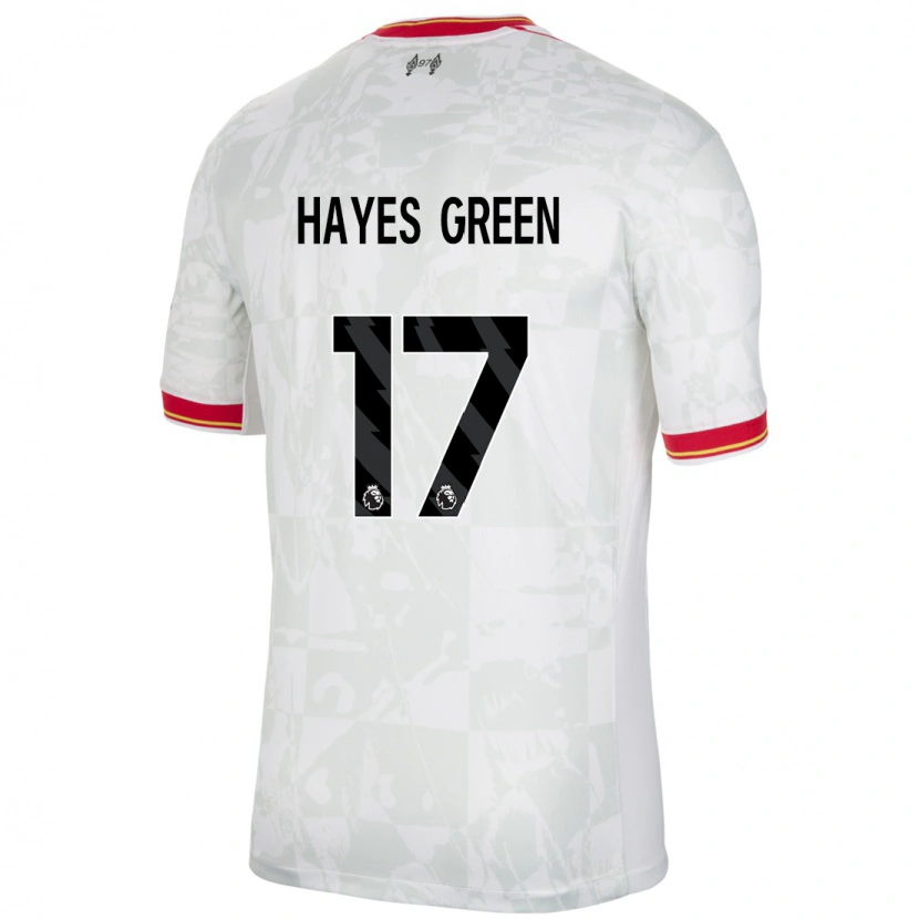 Danxen Kinder Charlie Hayes-Green #17 Weiß Rot Schwarz Ausweichtrikot Trikot 2024/25 T-Shirt