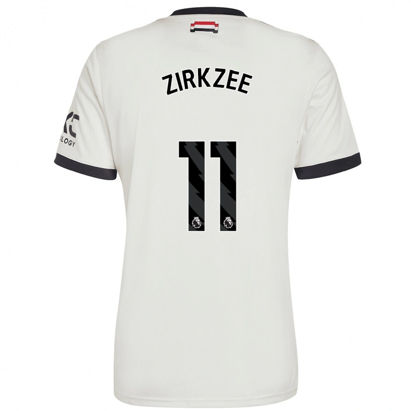 Danxen Kinder Joshua Zirkzee #11 Cremeweiß Ausweichtrikot Trikot 2024/25 T-Shirt