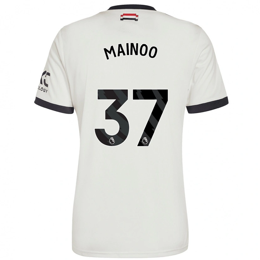 Danxen Kinder Kobbie Mainoo #37 Cremeweiß Ausweichtrikot Trikot 2024/25 T-Shirt