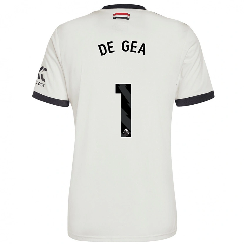 Danxen Kinder David De Gea #1 Cremeweiß Ausweichtrikot Trikot 2024/25 T-Shirt