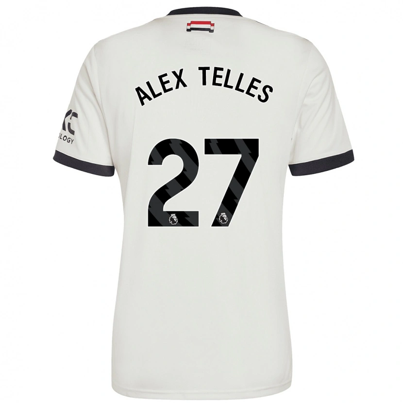 Danxen Kinder Alex Nicolao Telles #27 Cremeweiß Ausweichtrikot Trikot 2024/25 T-Shirt