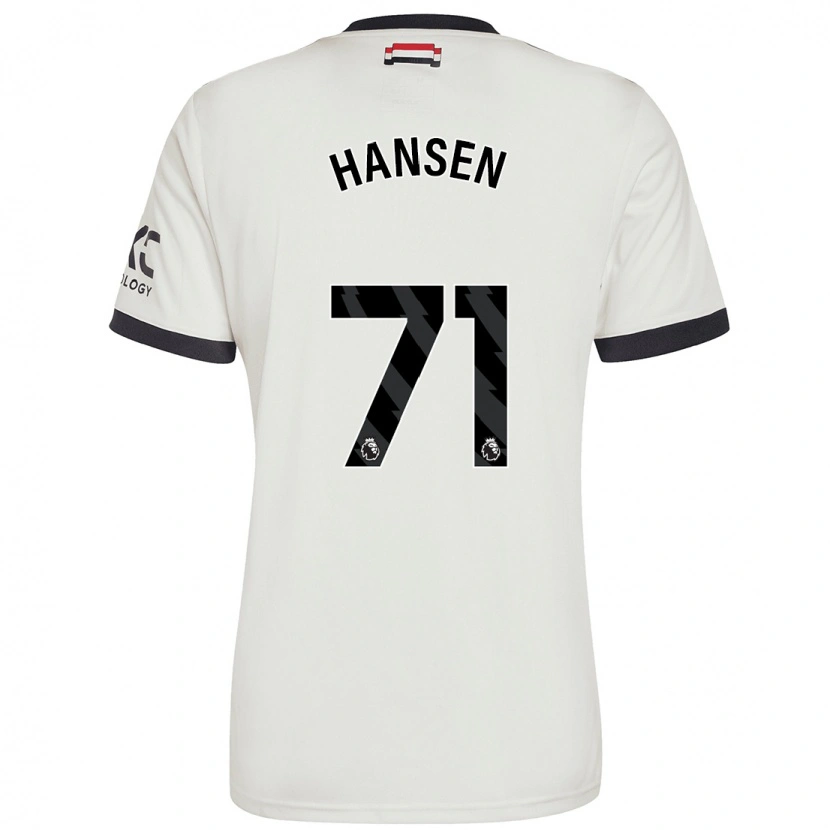 Danxen Kinder Isak Hansen-Aaroen #71 Cremeweiß Ausweichtrikot Trikot 2024/25 T-Shirt