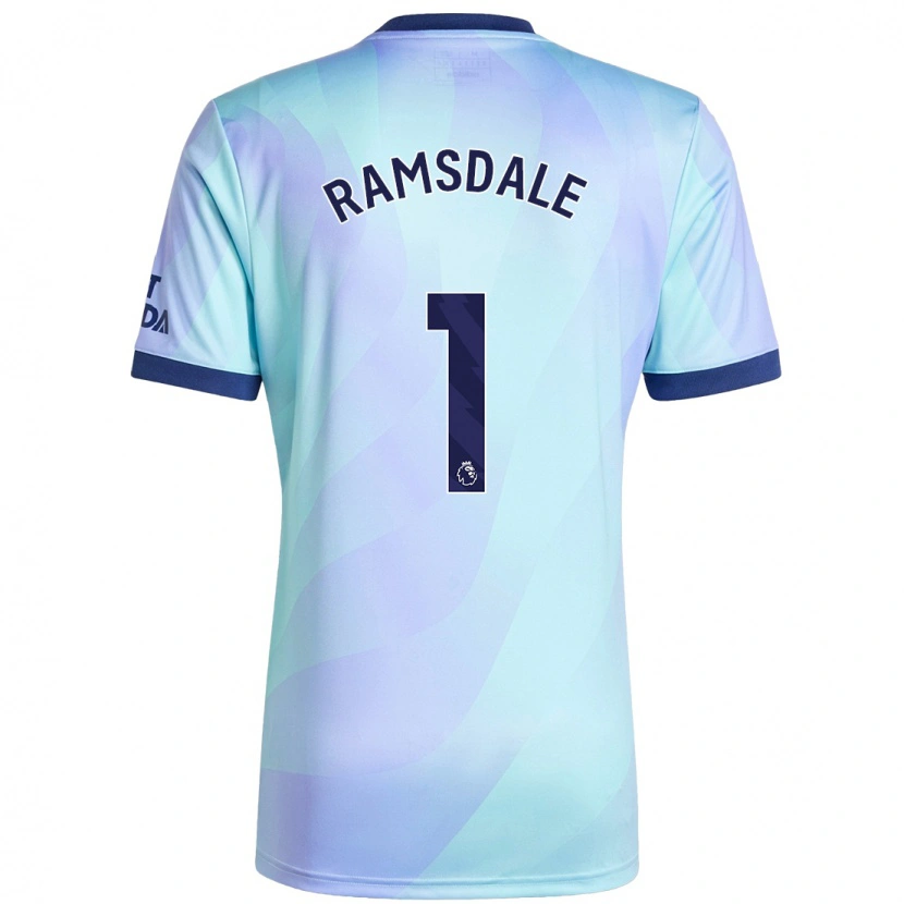 Danxen Kinder Aaron Ramsdale #1 Aquamarin Ausweichtrikot Trikot 2024/25 T-Shirt