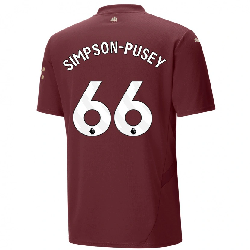 Danxen Kinder Jahmai Simpson-Pusey #66 Kastanienbraun Ausweichtrikot Trikot 2024/25 T-Shirt