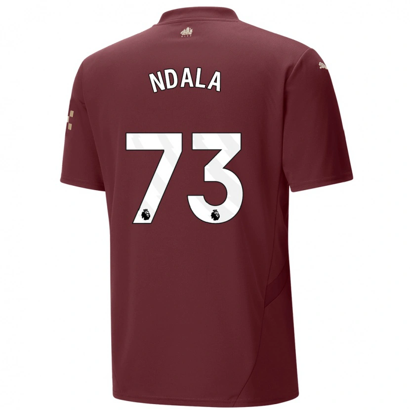 Danxen Kinder Joel Ndala #73 Kastanienbraun Ausweichtrikot Trikot 2024/25 T-Shirt