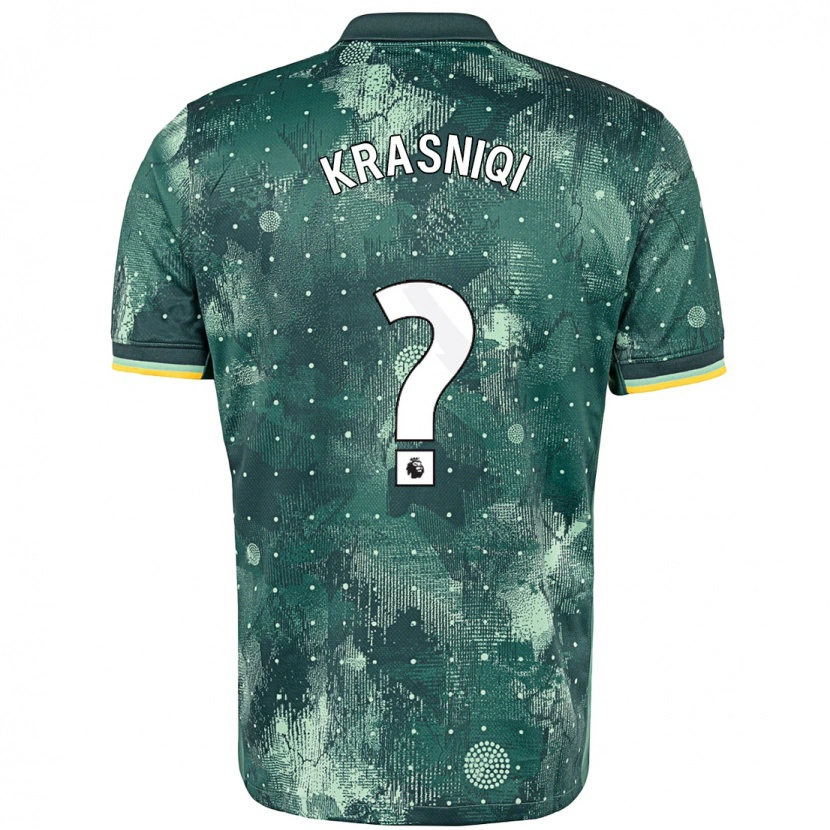 Danxen Kinder Elliot Krasniqi #0 Mintgrün Ausweichtrikot Trikot 2024/25 T-Shirt