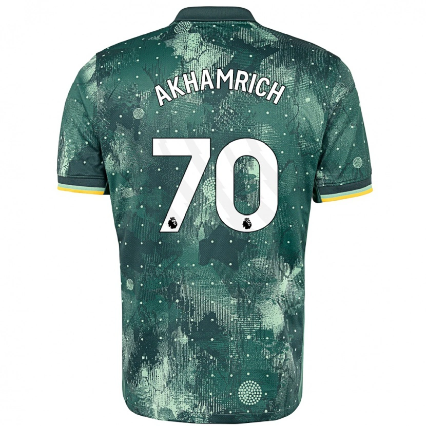Danxen Kinder Yusuf Akhamrich #70 Mintgrün Ausweichtrikot Trikot 2024/25 T-Shirt