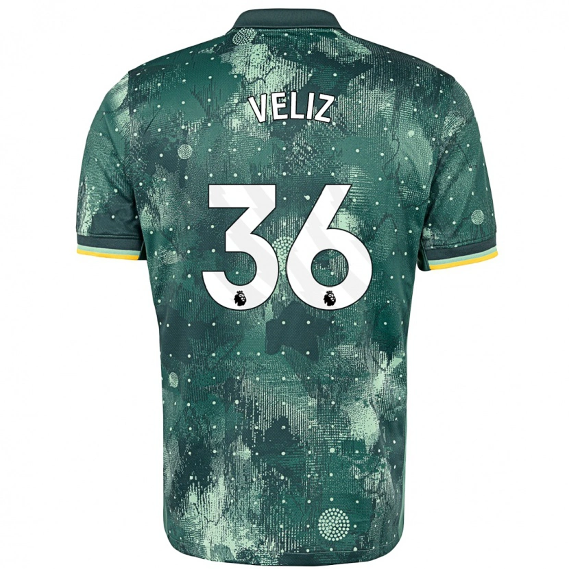 Danxen Kinder Alejo Véliz #36 Mintgrün Ausweichtrikot Trikot 2024/25 T-Shirt