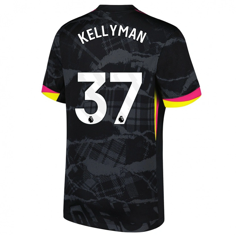 Danxen Kinder Omari Kellyman #37 Schwarz Rosa Ausweichtrikot Trikot 2024/25 T-Shirt