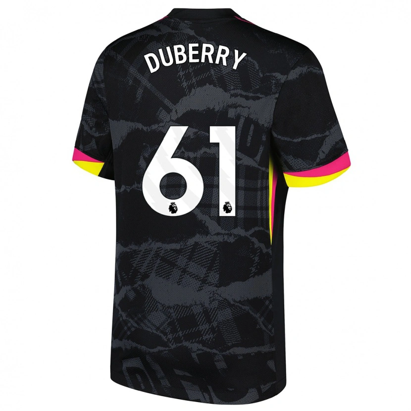 Danxen Kinder Zain Silcott-Duberry #61 Schwarz Rosa Ausweichtrikot Trikot 2024/25 T-Shirt