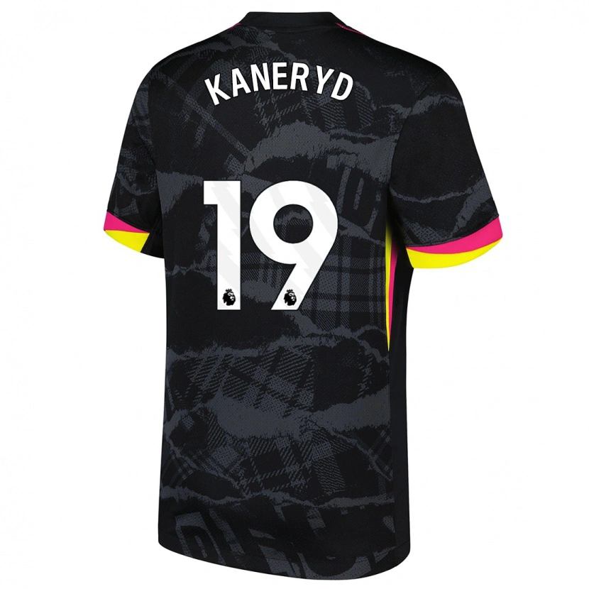Danxen Kinder Johanna Rytting Kaneryd #19 Schwarz Rosa Ausweichtrikot Trikot 2024/25 T-Shirt