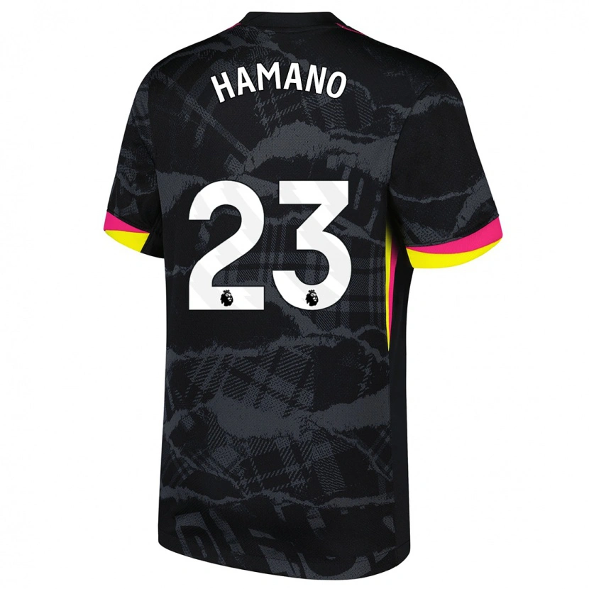 Danxen Kinder Maika Hamano #23 Schwarz Rosa Ausweichtrikot Trikot 2024/25 T-Shirt