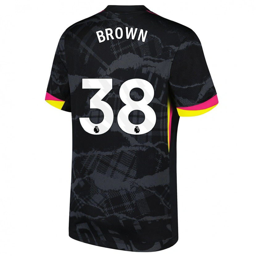 Danxen Kinder Cerys Brown #38 Schwarz Rosa Ausweichtrikot Trikot 2024/25 T-Shirt