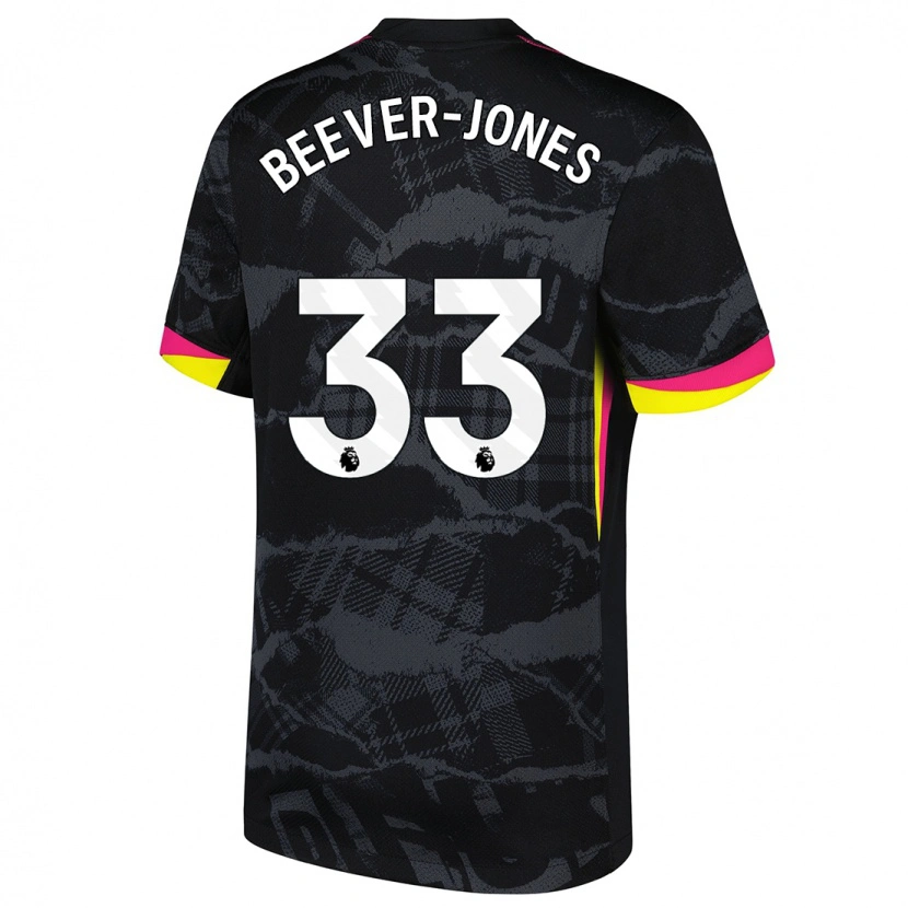 Danxen Kinder Aggie Beever-Jones #33 Schwarz Rosa Ausweichtrikot Trikot 2024/25 T-Shirt
