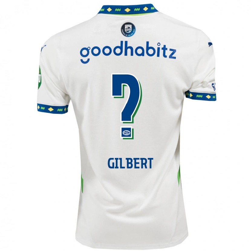 Danxen Kinder Dantaye Gilbert #0 Weiß Dunkelblau Ausweichtrikot Trikot 2024/25 T-Shirt
